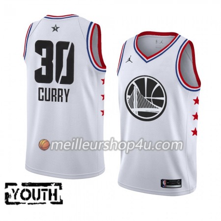 Maillot Basket Enfant Golden State Warriors Stephen Curry 30 2019 All-Star Jordan Brand Blanc Swingman
